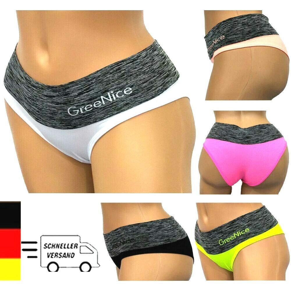 Slip niedriger Bund 5er-12er pack Damen Mikrofaser Briefs zwei farbik Gr.M-XXL