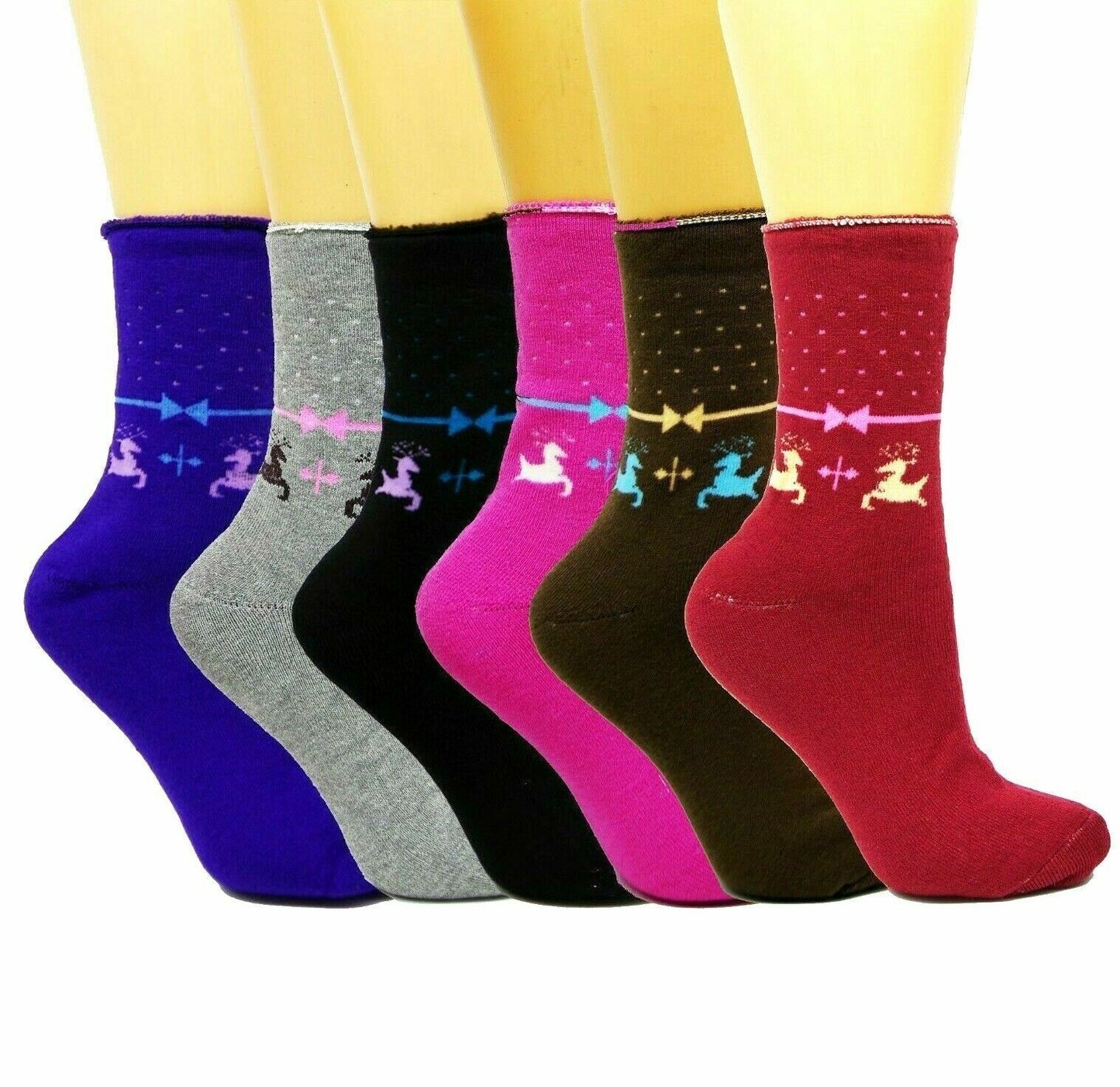 3-24 Paar Thermo Damensocken warme Winter Freizeit Mädchen Strümpfe 35-38 39-42