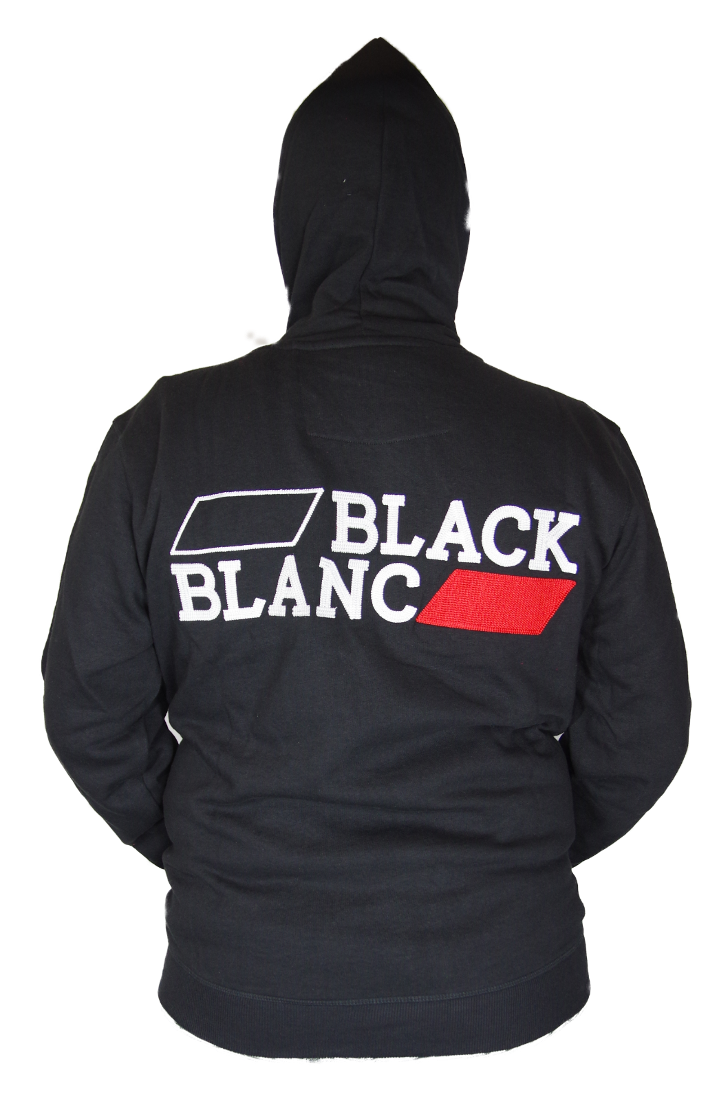 Jacke Kapuzenpullover Langarm Herren Damen Black Blanc Hoodie Gr. S, M, L, 2XL