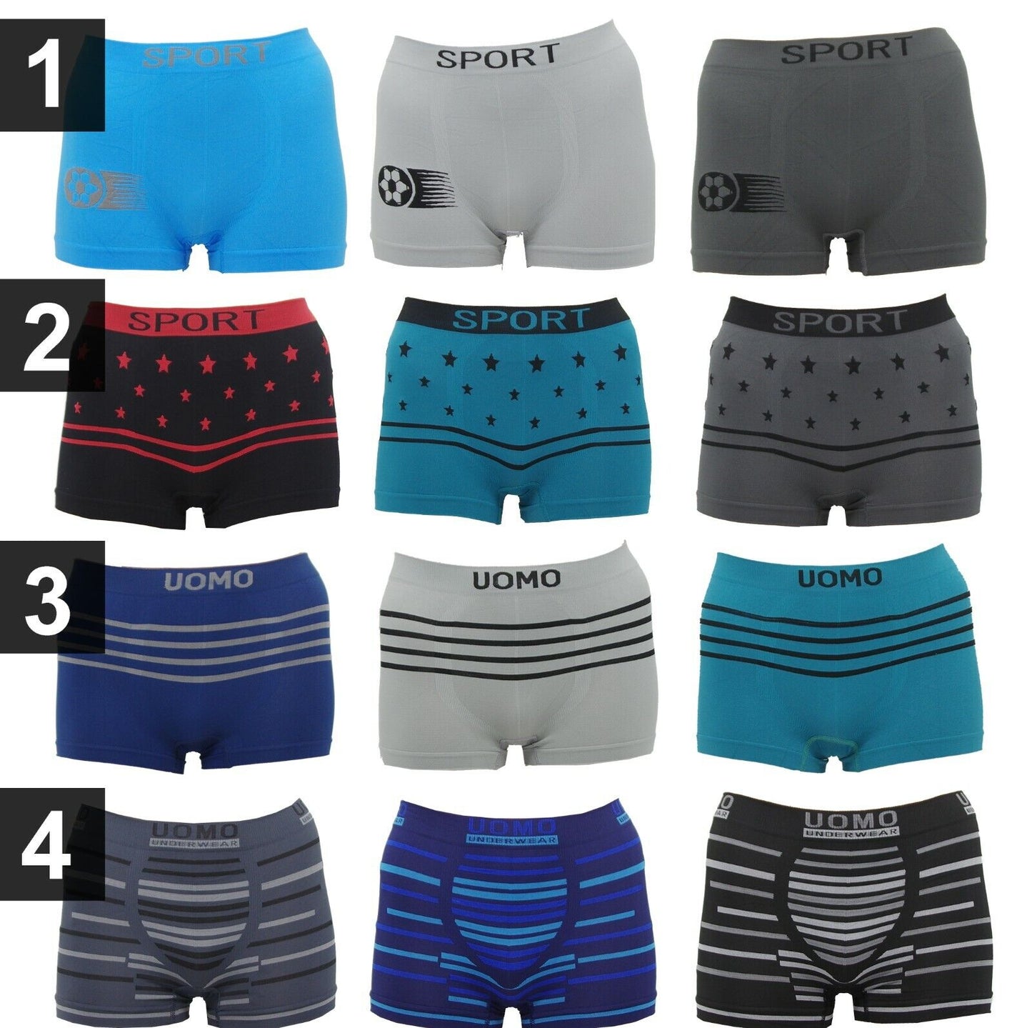 Boxershorts 6-12er Jungen Unterhosen Kinder Unterwäsche Boys Boxer Gr.116-158