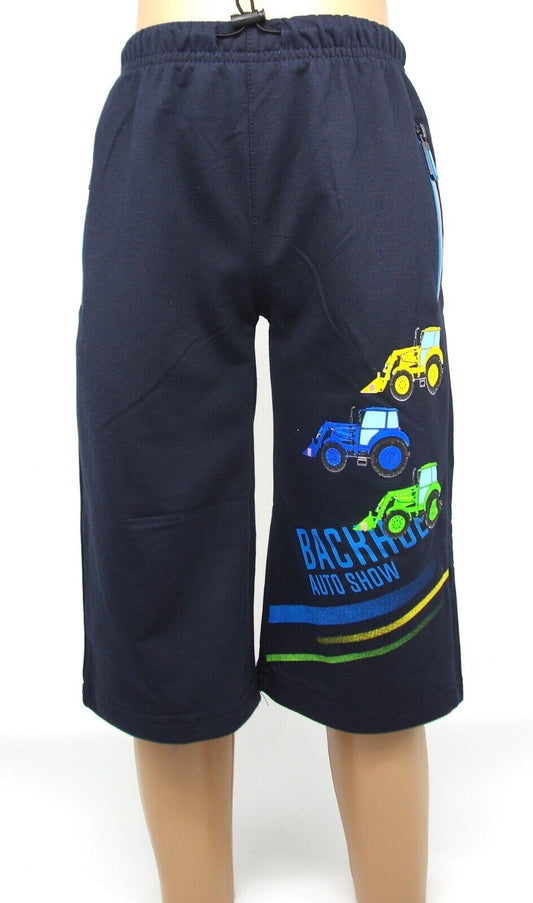Kinder Boys Bermuda Kurze Hose Jungen Urban Shorts mit Traktor  Gr. 98-128